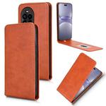 For Huawei nova 13 Pro Magnetic Vertical Flip Leather Phone Case(Brown)