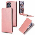 For Motorola Moto S50 5G / Edge 50 Neo 5G Magnetic Vertical Flip Leather Phone Case(Rose Gold)