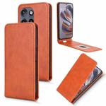 For Motorola Moto S50 5G / Edge 50 Neo 5G Magnetic Vertical Flip Leather Phone Case(Brown)