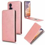 For Motorola Moto G85 5G / S50 Neo 5G Magnetic Vertical Flip Leather Phone Case(Rose Gold)