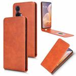 For Motorola Moto G85 5G / S50 Neo 5G Magnetic Vertical Flip Leather Phone Case(Brown)