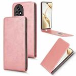 For Honor 200 Pro 5G Magnetic Vertical Flip Leather Phone Case(Rose Gold)