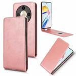 For Honor Magic6 Lite / X9b 5G Magnetic Vertical Flip Leather Phone Case(Rose Gold)