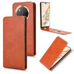 For Honor X60 Pro 5G / X9c 5G Magnetic Vertical Flip Leather Phone Case(Brown)