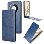 For Honor X60 5G / X9c Smart Magnetic Vertical Flip Leather Phone Case(Blue)