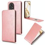 For Honor 200 5G Magnetic Vertical Flip Leather Phone Case(Rose Gold)