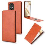 For Honor 200 5G Magnetic Vertical Flip Leather Phone Case(Brown)