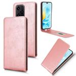 For Honor 200 Lite 5G Global Magnetic Vertical Flip Leather Phone Case(Rose Gold)