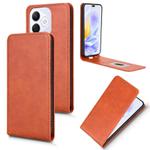 For Honor X60i 5G Magnetic Vertical Flip Leather Phone Case(Brown)