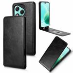For Honor 400 Lite Magnetic Vertical Flip Leather Phone Case(Black)