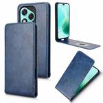 For Honor 400 Lite Magnetic Vertical Flip Leather Phone Case(Blue)