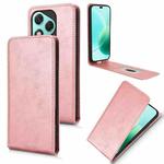 For Honor 400 Lite Magnetic Vertical Flip Leather Phone Case(Rose Gold)