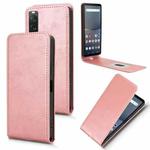 For Sony Xperia 10 V Magnetic Vertical Flip Leather Phone Case(Rose Gold)