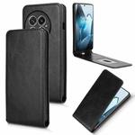 For OnePlus 13 Magnetic Vertical Flip Leather Phone Case(Black)