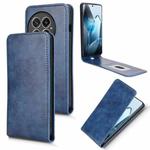 For OnePlus 13 Magnetic Vertical Flip Leather Phone Case(Blue)