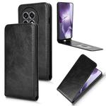 For OnePlus Ace 5 / Ace 5 Pro Magnetic Vertical Flip Leather Phone Case(Black)