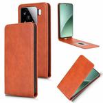 For Xiaomi 15 Magnetic Vertical Flip Leather Phone Case(Brown)