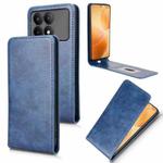 For Xiaomi Poco F6 Pro / Redmi K70 / K70 Pro Magnetic Vertical Flip Leather Phone Case(Blue)