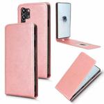 For ZTE nubia Red Magic 10 Pro+ Magnetic Vertical Flip Leather Phone Case(Rose Gold)