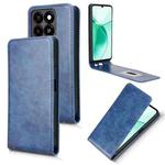 For ZTE Blade A35 / A55 Magnetic Vertical Flip Leather Phone Case(Blue)