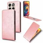 For ZTE Blade V70 Magnetic Vertical Flip Leather Phone Case(Rose Gold)