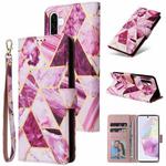 For Samsung Galaxy A26 5G Marble Bronzing Stitching Leather Phone Case(Purple)