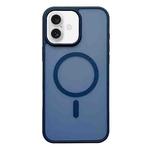 For iPhone 16 Plus Frosted Skin Feel MagSafe Phone Case(Dark Blue)