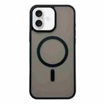 For iPhone 16 Plus Frosted Skin Feel MagSafe Phone Case(Black)