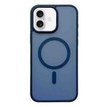 For iPhone 16 Frosted Skin Feel MagSafe Phone Case(Dark Blue)