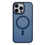 For iPhone 15 Pro Max Frosted Skin Feel MagSafe Phone Case(Dark Blue)