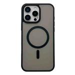 For iPhone 15 Pro Max Frosted Skin Feel MagSafe Phone Case(Black)