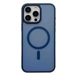 For iPhone 15 Pro Frosted Skin Feel MagSafe Phone Case(Dark Blue)