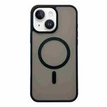 For iPhone 15 Plus Frosted Skin Feel MagSafe Phone Case(Black)