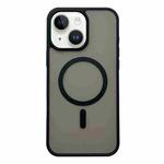 For iPhone 15 Frosted Skin Feel MagSafe Phone Case(Black)