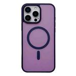 For iPhone 13 Pro Frosted Skin Feel MagSafe Phone Case(Dark Purple)