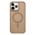 For iPhone 11 Pro Max Frosted Skin Feel MagSafe Phone Case(Desert Gold)