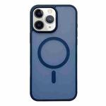 For iPhone 11 Pro Max Frosted Skin Feel MagSafe Phone Case(Dark Blue)