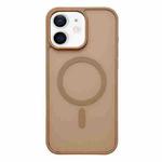 For iPhone 11 Frosted Skin Feel MagSafe Phone Case(Desert Gold)