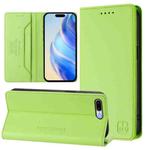 For iPhone 7 Plus / 8 Plus RC01 Dual-Folded Magnetic Suction RFID Leather Phone Case(Grass Green)