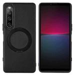 For Sony Xperia 10 IV ViLi TCY Series Kevlar Leather Texture Rotating Holder Phone Case(Black)