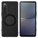 For Sony Xperia 10 V ViLi TCY Series Kevlar Leather Texture Rotating Holder Phone Case(Black)