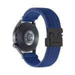 20mm Snap Button Nylon Braided Watch Band(Blue)