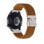 20mm Snap Button Nylon Braided Watch Band(Coffee)