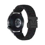 20mm Snap Button Nylon Braided Watch Band(Starlight Black)