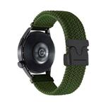 22mm Snap Button Nylon Braided Watch Band(Green)