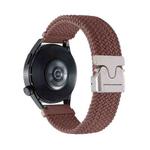 22mm Snap Button Nylon Braided Watch Band(Smoky Purple)