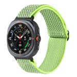 For Samsung Galaxy Watch Ultra 47mm Wave Pattern Nylon Braided Watch Band(Yellow)