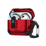 For AirPods 4 Two Color MagSafe Magnetic Holder Earphone Case(Black Red)