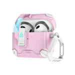 For AirPods Pro 2 Two Color MagSafe Magnetic Holder Earphone Case(White Pink)