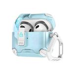 For AirPods Pro Two Color MagSafe Magnetic Holder Earphone Case(White Blue)